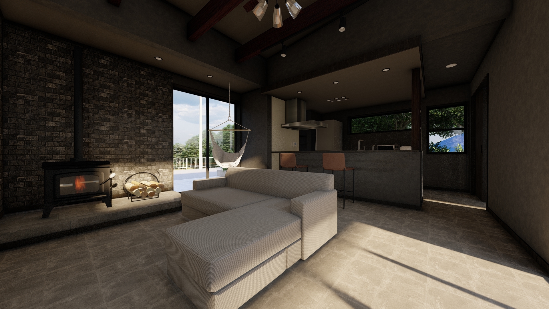 S様邸 薪ストーブのある家