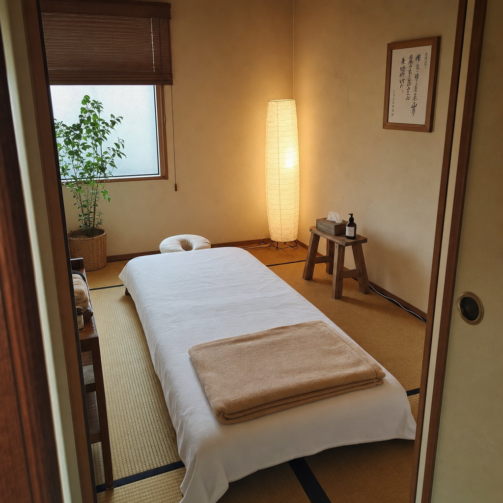 木漏れ日の施術室