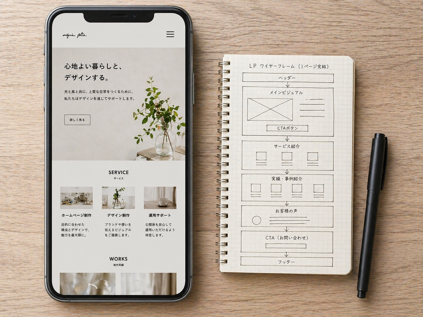 ランディングページ制作のイメージ